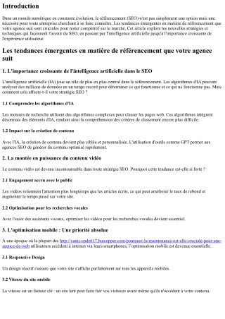 Les tendances émergentes en matière de référencement que votre agence suit
