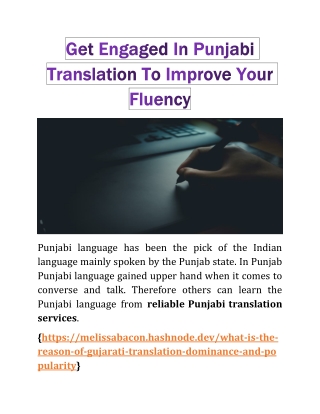 Get Engaged in Punjabi Translation to Improve your Fluency