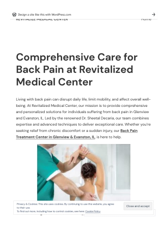 Comprehensive Care for Back Pain at Revitalized Medical Center