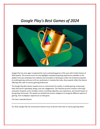 Google Play's Best Games of 2024