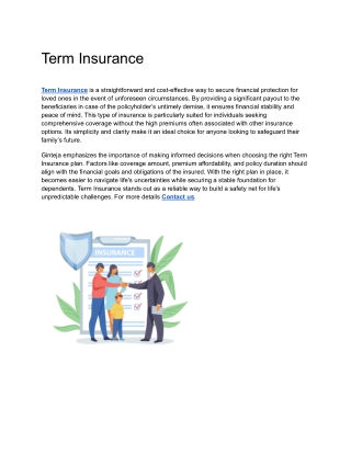 Term Insurance