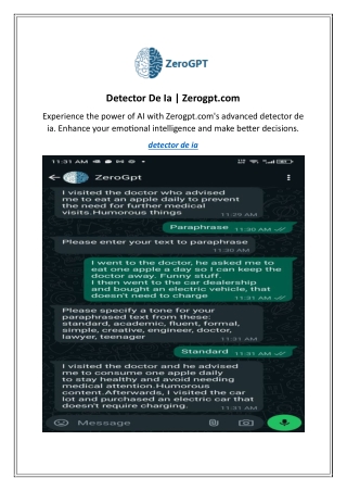 Detector De Ia | Zerogpt.com
