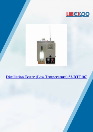 Distillation Tester (Low Temperature) 52-DTT107