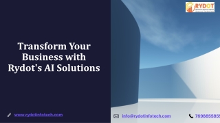 Transform Your Business with Rydot's AI Solutions