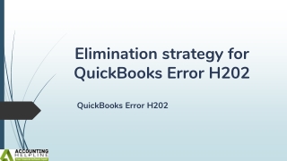 Simple solutions for QuickBooks Error Code H202