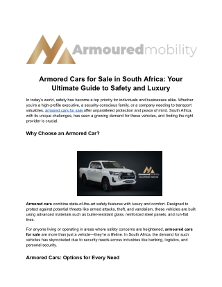 armored car for sale