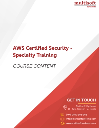 AWS Certified Security - Specialty Training