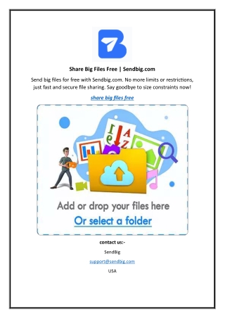 Share Big Files Free | Sendbig.com