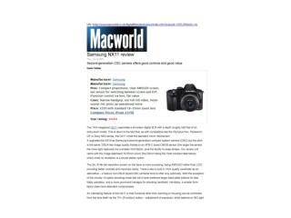 samsung nx11 review (macworld)