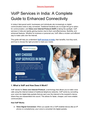VoIP Services in India_ A Complete Guide to Enhanced Connectivity