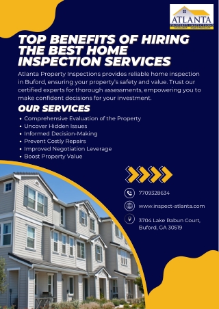 Top Benefits of Hiring the Best Home Inspection Services