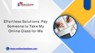 Effortless Solutions Pay Someone to Take My Online Class for Me