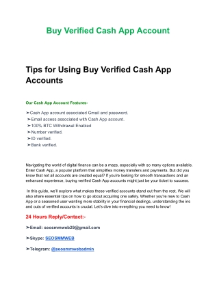 Buy Verified Cash App Account