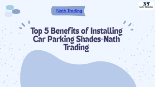 Top 5 Benefits of Installing Car Parking Shades