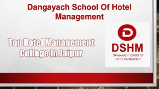 Top Hotel Management College In Jaipur