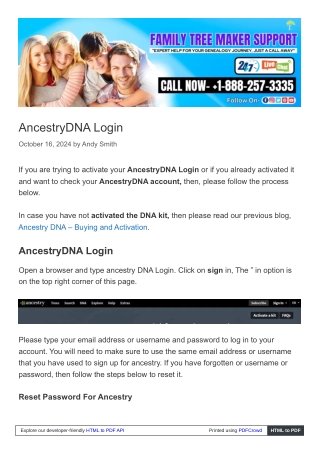 AncestryDNA Login