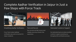 Complete Aadhar Verification in Jaipur in Just a Few Steps with Force Track