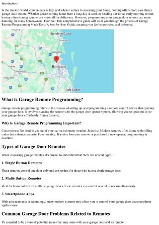 “Garage Remote Programming Made Easy: A Step-by-Step Guide”
