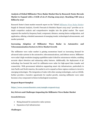 Millimeter Wave Radar Market