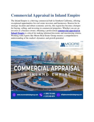 Commercial Appraisal in Inland Empire