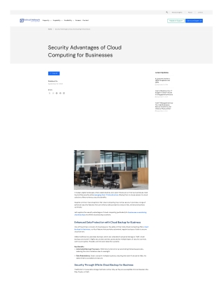 Security Advantages of Cloud Computing for Businesses