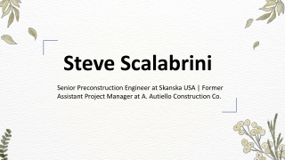 Steve Scalabrini - A Passionate Change-Maker - Oakland, NJ