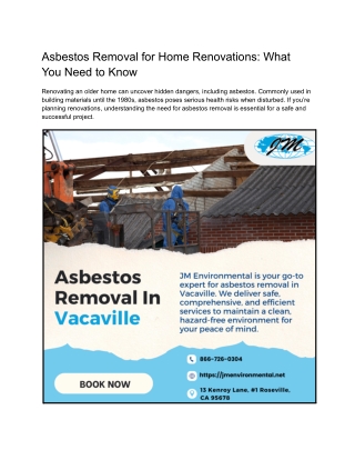 Asbestos Removal for Home Renovations_ What You Need to Know