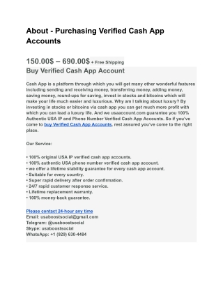 About - Purchasing Verified Cash App Accounts