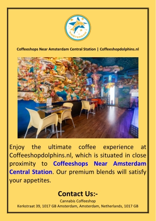 Coffeeshops Near Amsterdam Central Station  Coffeeshopdolphins.nl
