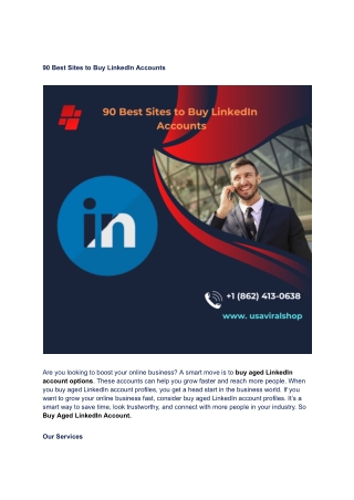 90 Best Sites to Buy LinkedIn Accounts USA 2024
