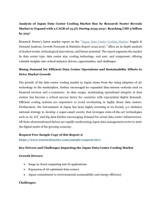 Japan Data Center Cooling Market