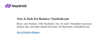 Free Ai Tools For Business  Naydroid.com