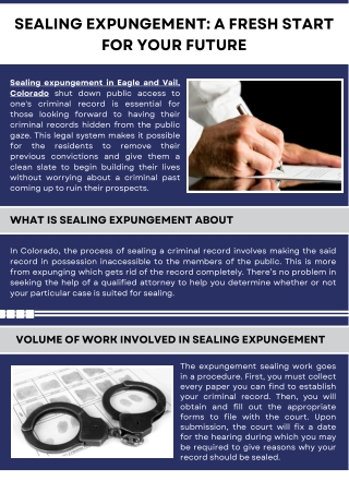 Sealing Expungement: A Fresh Start For Your Future