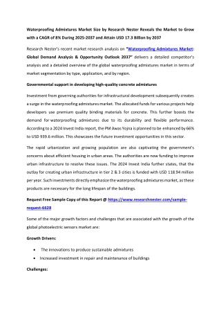 Waterproofing Admixtures Market
