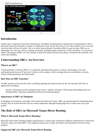 The Impact of SBCs on Voice Quality in Microsoft Teams