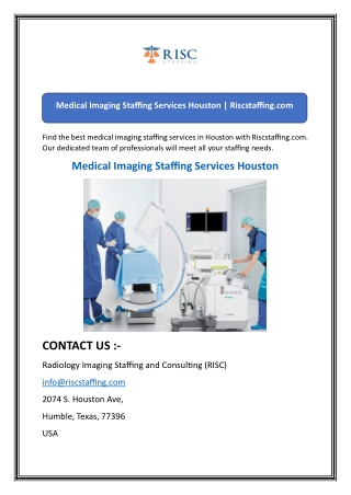 Medical Imaging Staffing Services Houston  Riscstaffing