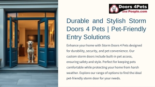 Convenient Doggie Door for Sliding Patio Doors