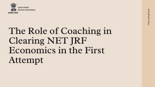 The Role of Coaching in Clearing NET JRF Economics in the First Attempt