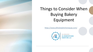 Things to Consider When Buying Bakery Equipment