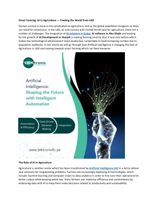 AI in Agriculture-UAE