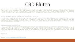 CBD Blüten