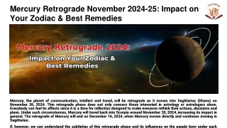 Mercury Retrograde November 2024-25_ Impact on Your Zodiac & Best Remedies