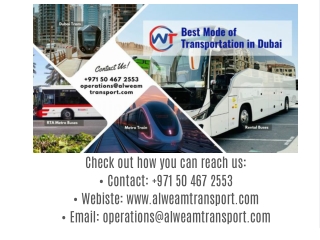 A Travel Guide on the Most Economical Mode of Transportation Dubai Provides