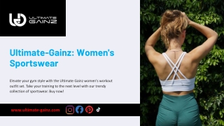 Sportswear and Workout Outfit Set For Women | Ultimate Gainz