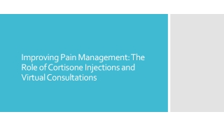 Improving Pain Management The Role of Cortisone Injections and Virtual Consultations