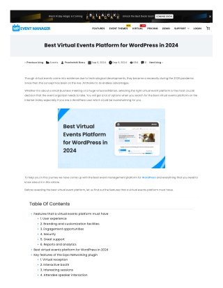 Best Virtual Events Platform for WordPress in 2024