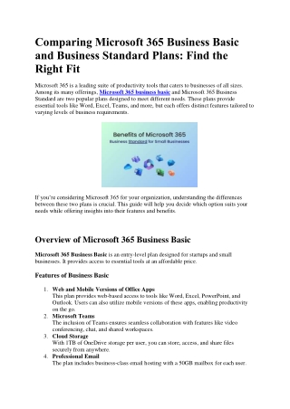 Boost Productivity with Microsoft 365 Business Basic