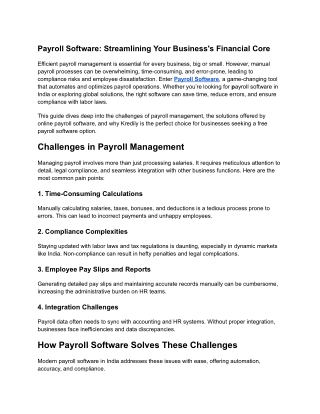 Payroll Software_ Streamlining Your Business's Financial Core