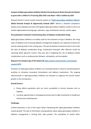 Alpha-glucosidase Inhibitors Market