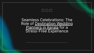 10 Mistakes to Avoid When Hiring a Destination Wedding Planner in Kerala